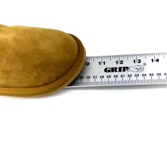 Apres Lamo Chestnut brown Faux Fur Trim Terrace Lace Accent Winter Boots 9 - Picture 10 of 10